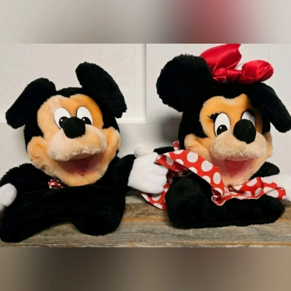 Vintage Mickey And Minnie Mouse Puppets